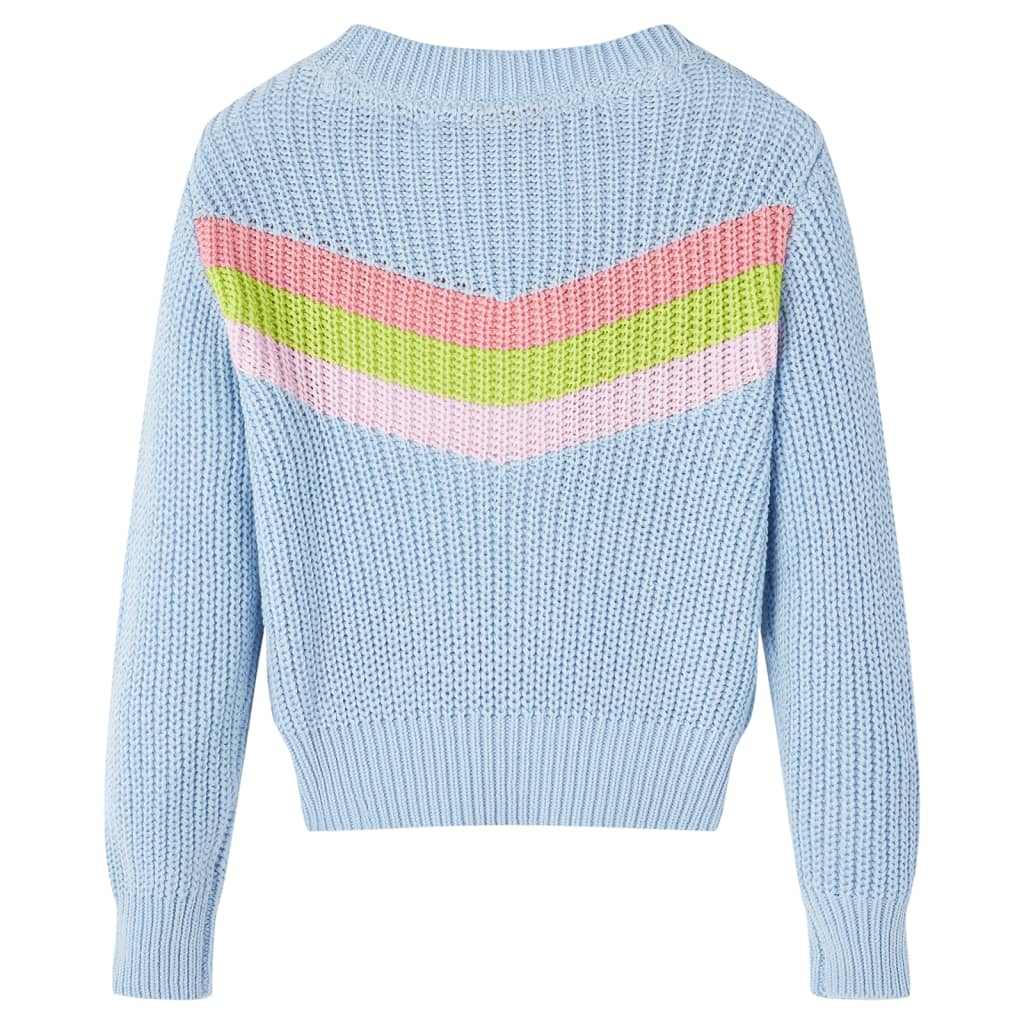 VidaXL Pull enfant tricoté 128 bleu