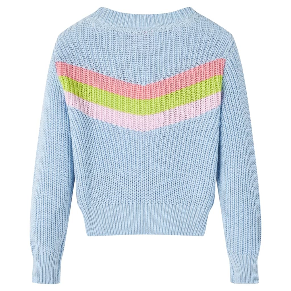 VidaXL Pull enfant tricoté 140 bleu