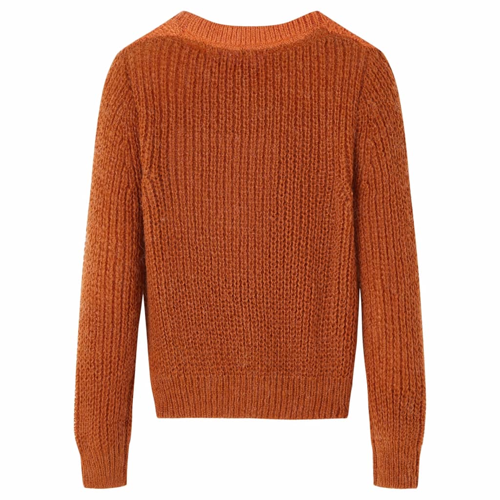 VidaXL Pull enfant tricoté 104 couleur cognac