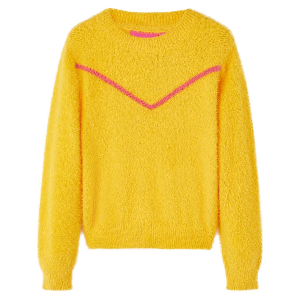 VidaXL Pull enfant tricoté 116 ocre foncé
