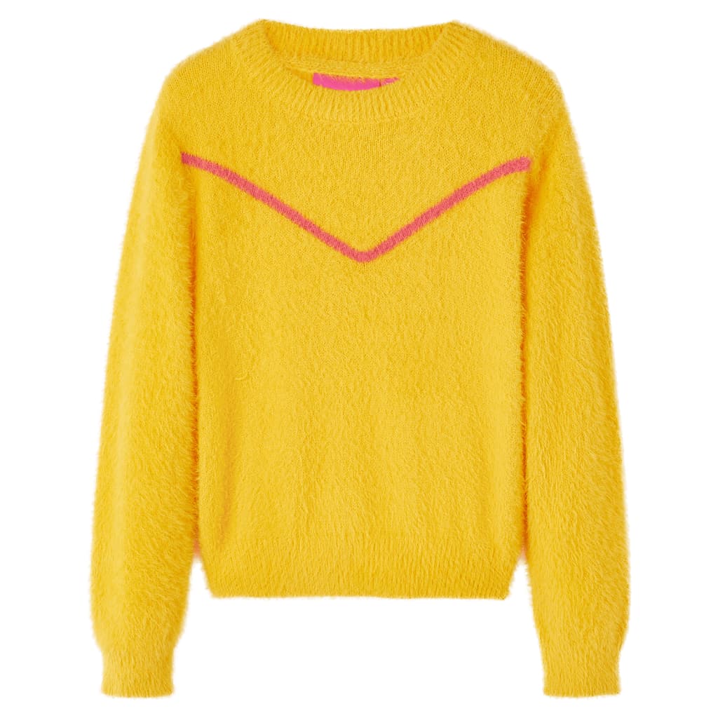 VidaXL Pull enfant tricoté 140 ocre foncé