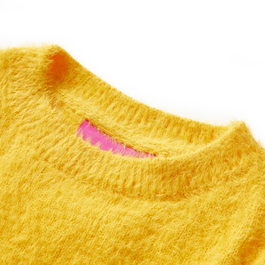 VidaXL Pull enfant tricoté 140 ocre foncé