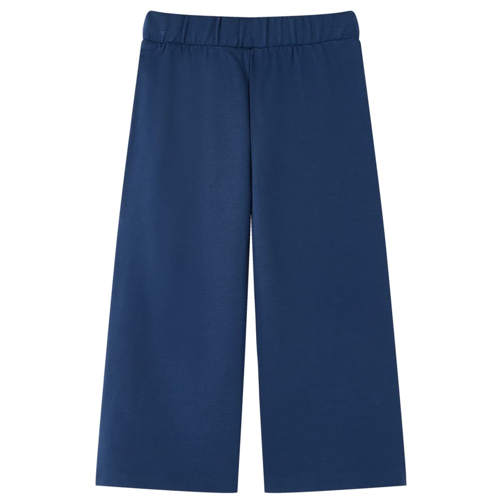 VidaXL Pantalon enfant à jambes larges 116 bleu marine