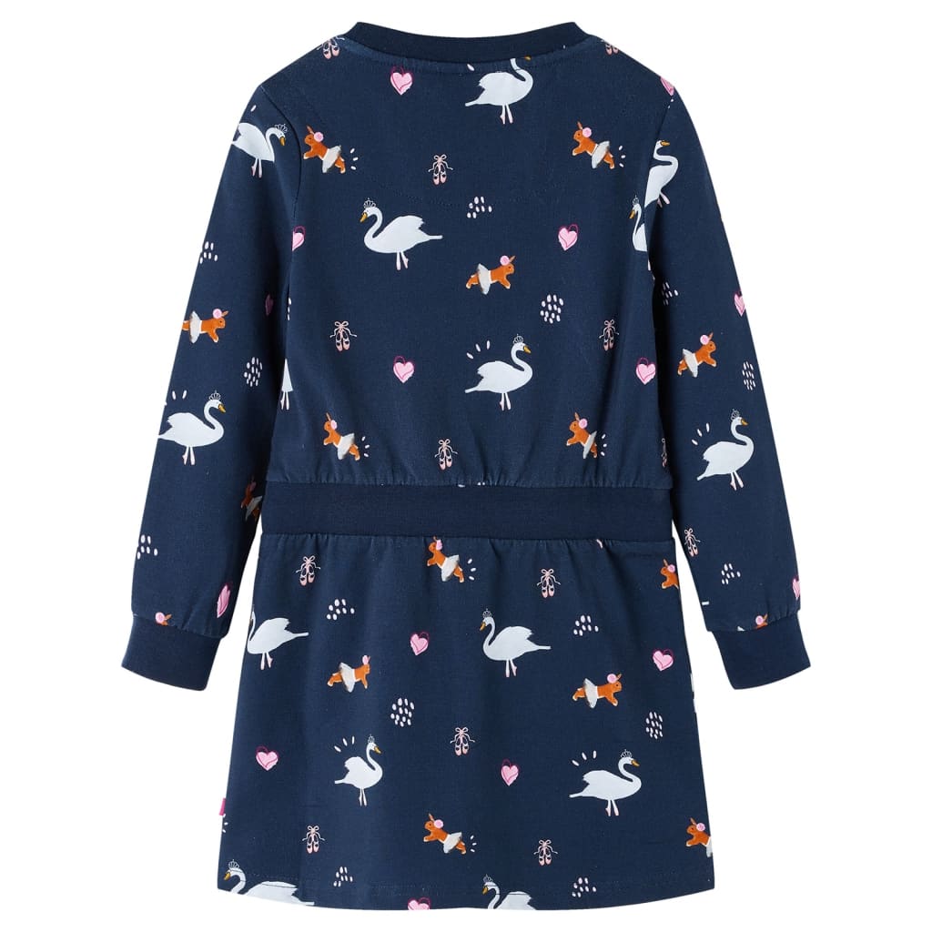 VidaXL Robe enfant à manches longues 92 bleu marine