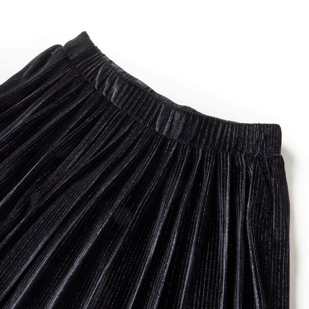 VidaXL Jupe enfant plissée 92 lurex noir