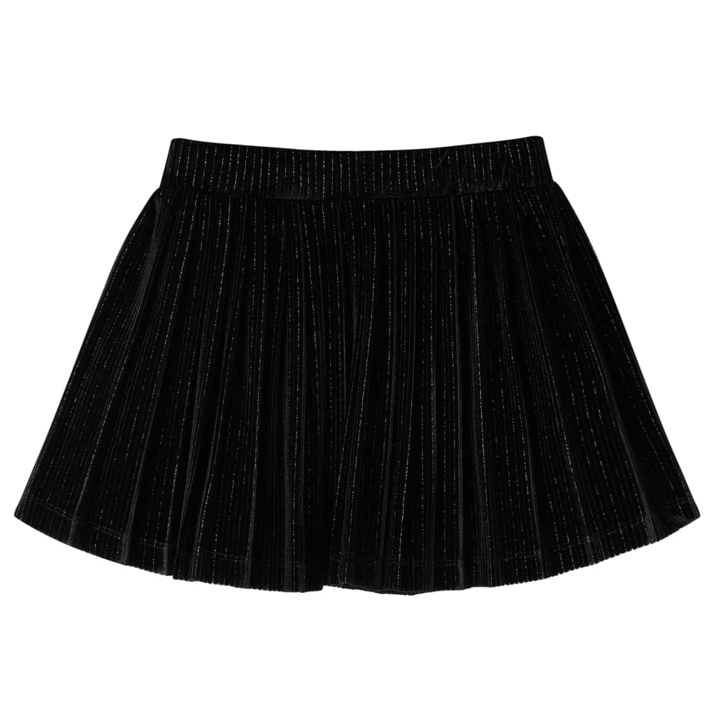 VidaXL Jupe enfant plissée 116 lurex noir