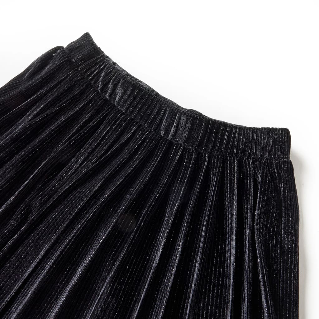 VidaXL Jupe enfant plissée 116 lurex noir