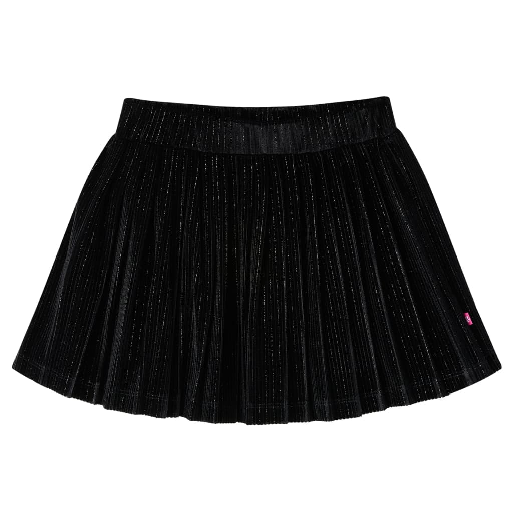 VidaXL Jupe enfant plissée 128 lurex noir