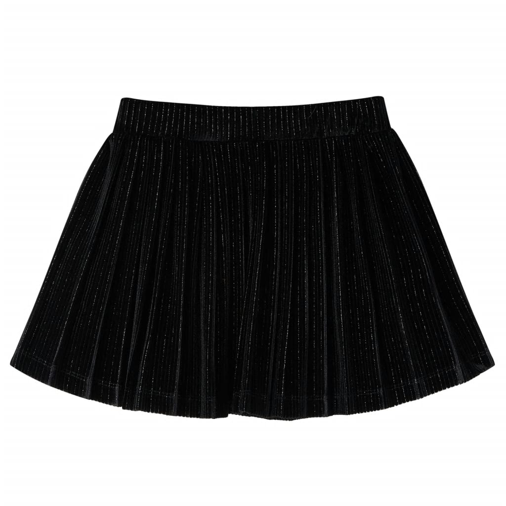 VidaXL Jupe enfant plissée 128 lurex noir