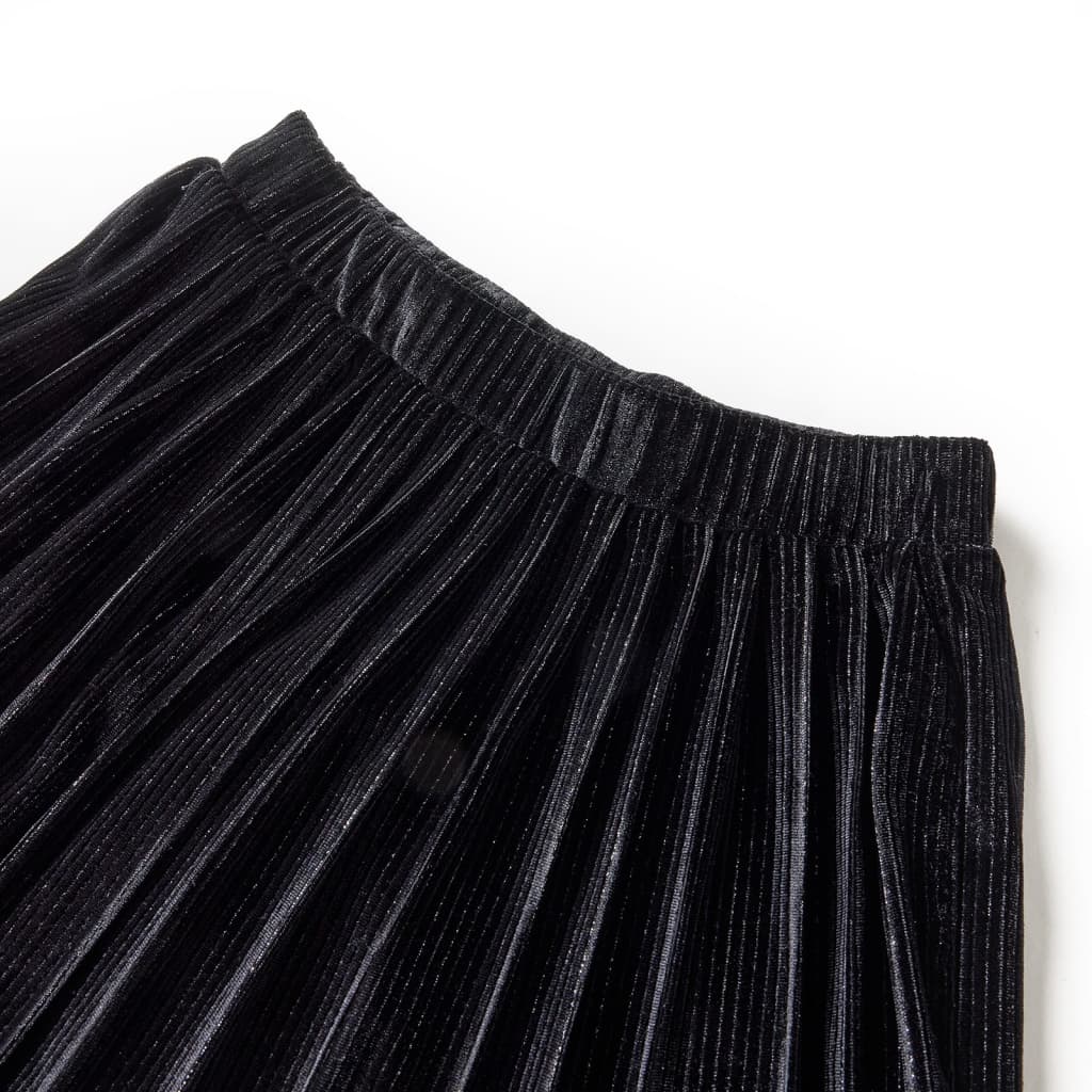 VidaXL Jupe enfant plissée 140 lurex noir