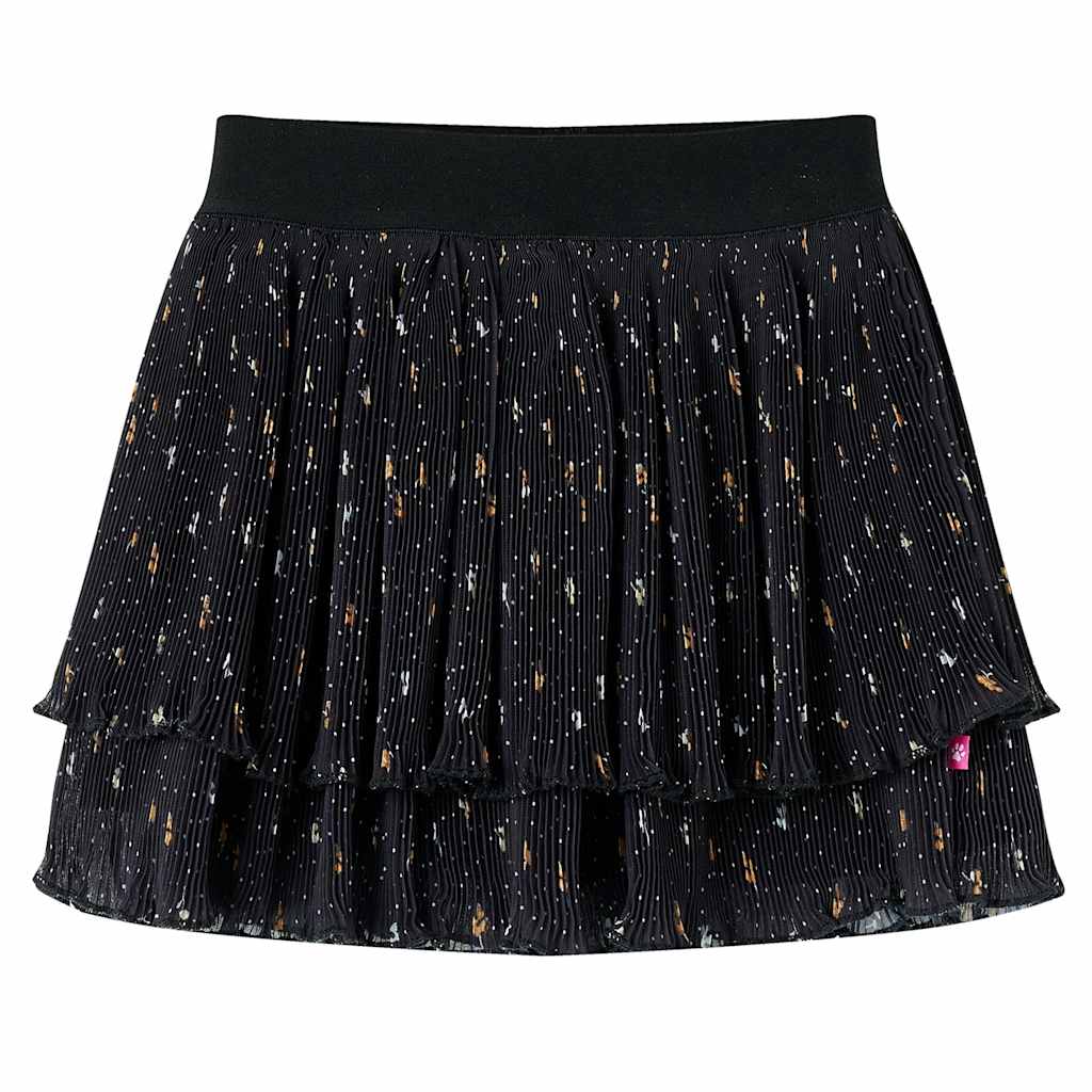 VidaXL Jupe enfant à volants superposés 104 noir