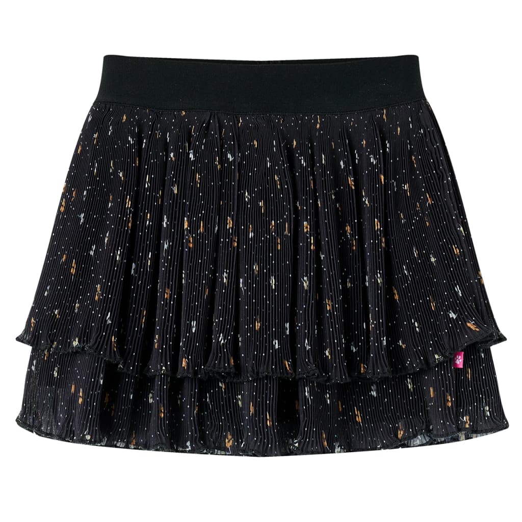 VidaXL Jupe enfant à volants superposés 116 noir