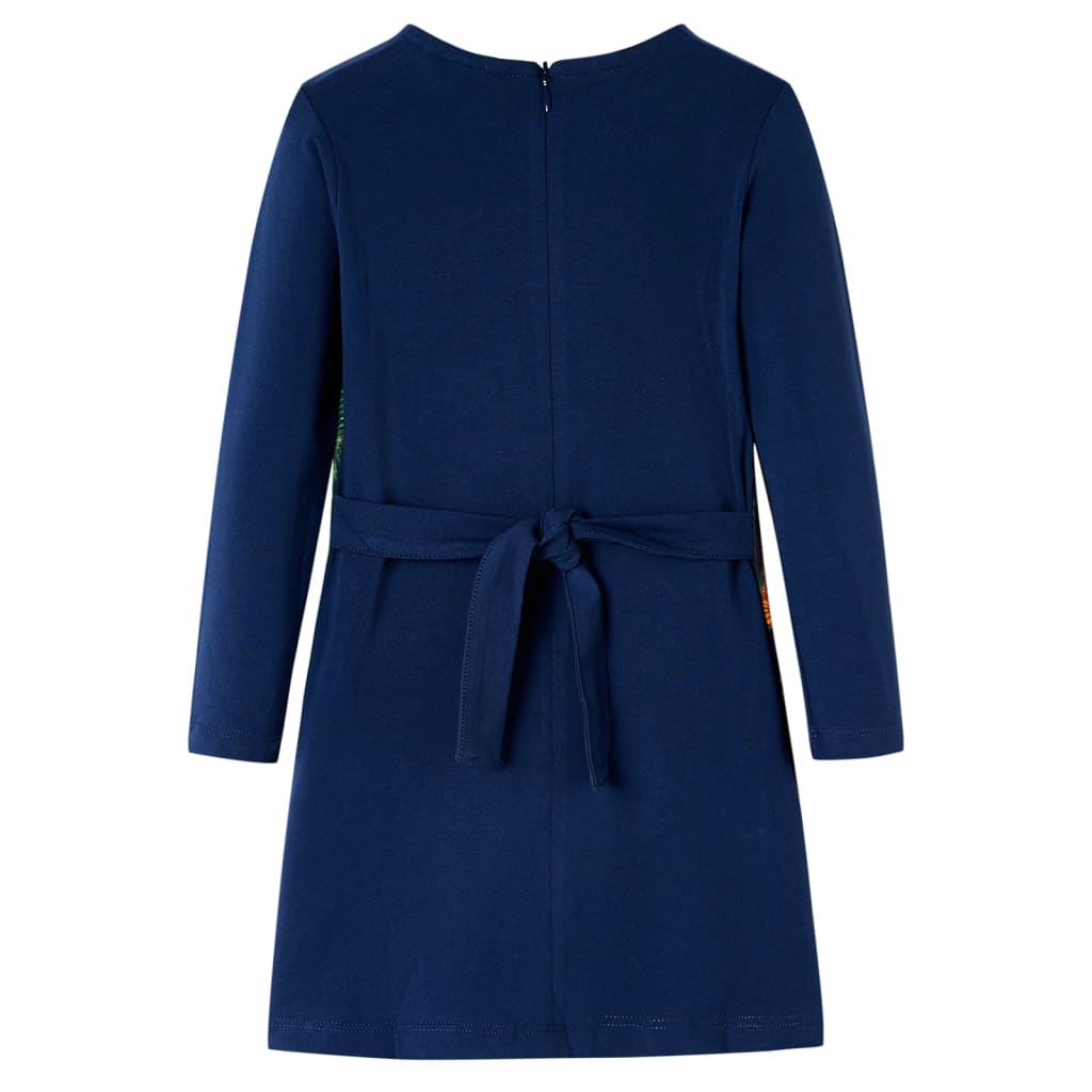VidaXL Robe enfant à manches longues 92 bleu marine