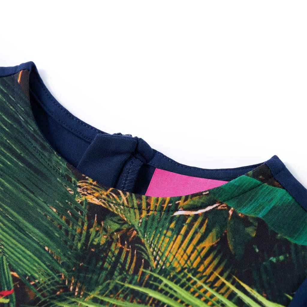 VidaXL Robe enfant à manches longues 92 bleu marine