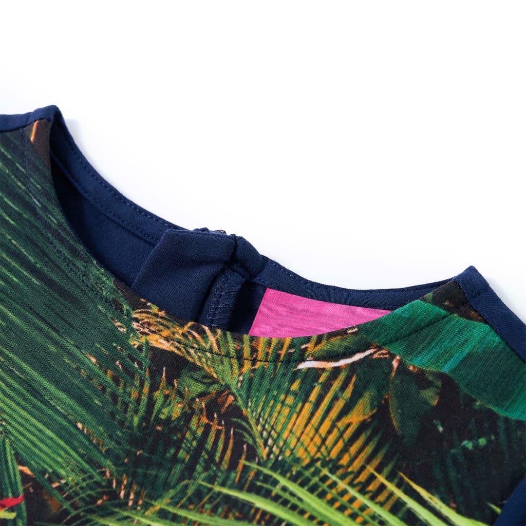 VidaXL Robe enfant à manches longues 140 bleu marine