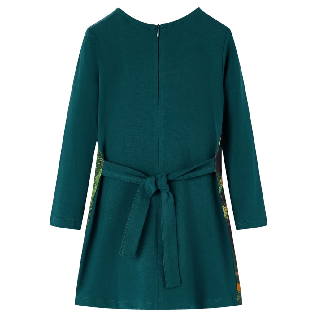 VidaXL Robe enfant à manches longues 92 vert foncé