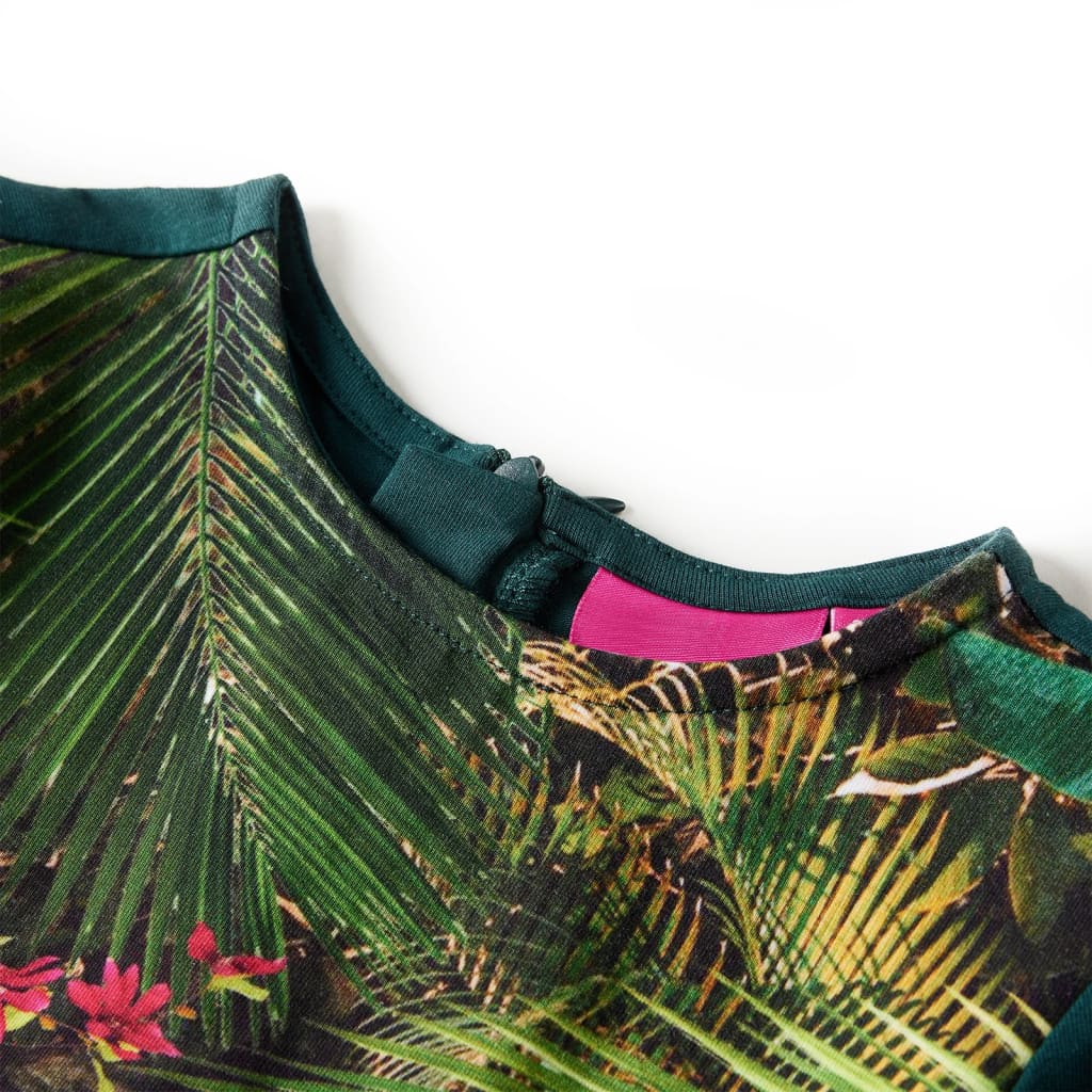 VidaXL Robe enfant à manches longues 104 vert foncé