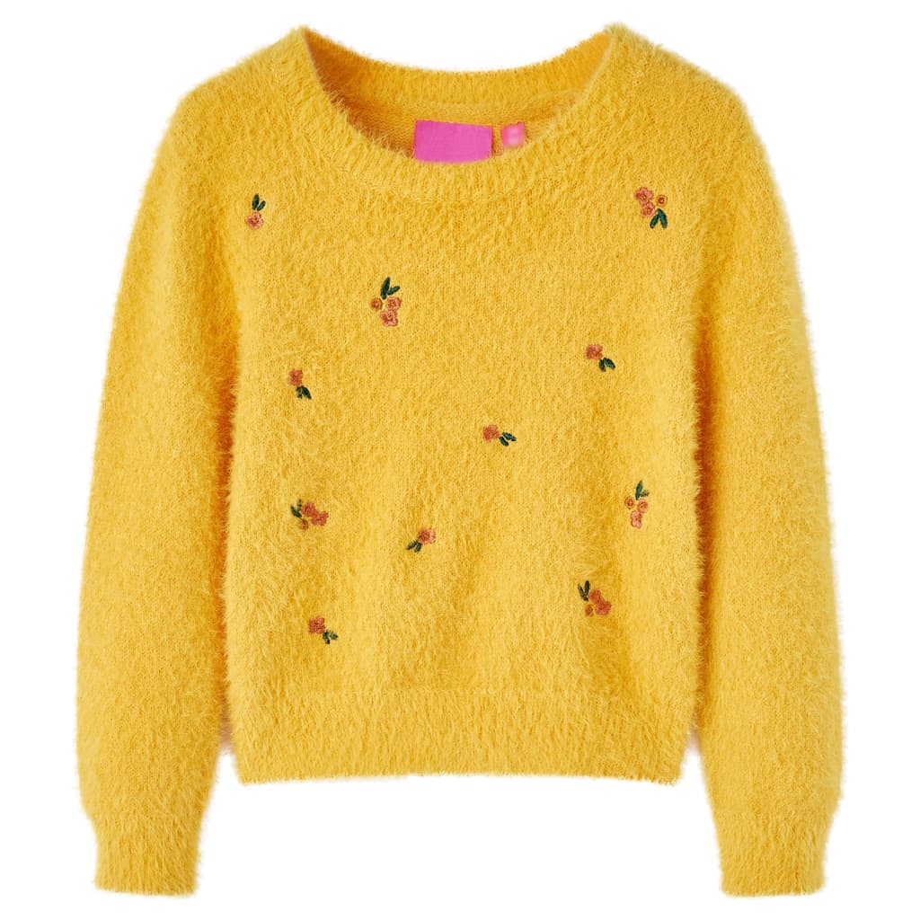 VidaXL Pull enfant tricoté 128 ocre