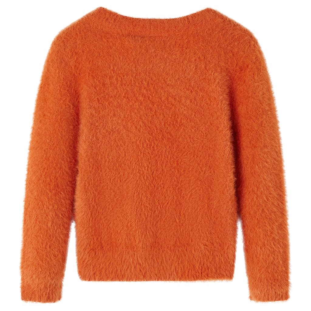 VidaXL Pull enfant tricoté 128 orange-marron
