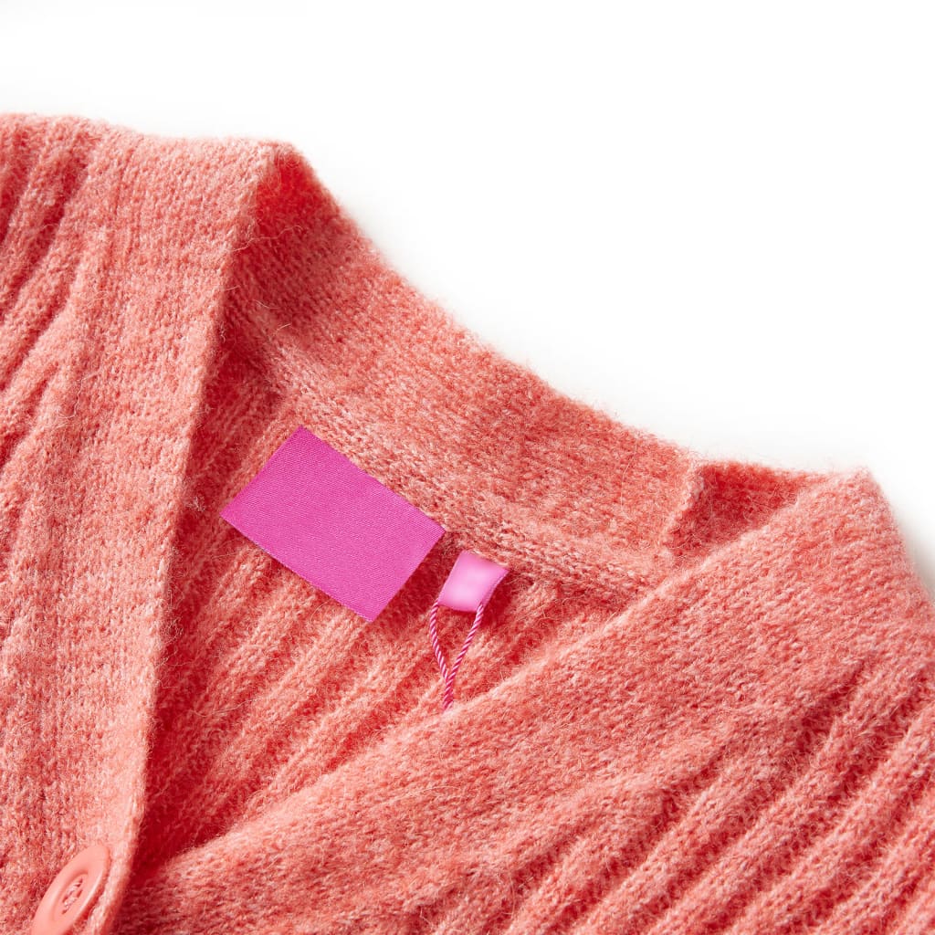 VidaXL Cardigan enfant tricoté 128 rose moyen