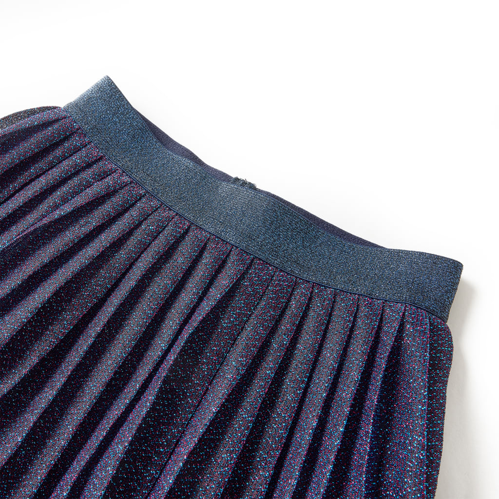 VidaXL Jupe enfant à paillettes 140 bleu marine