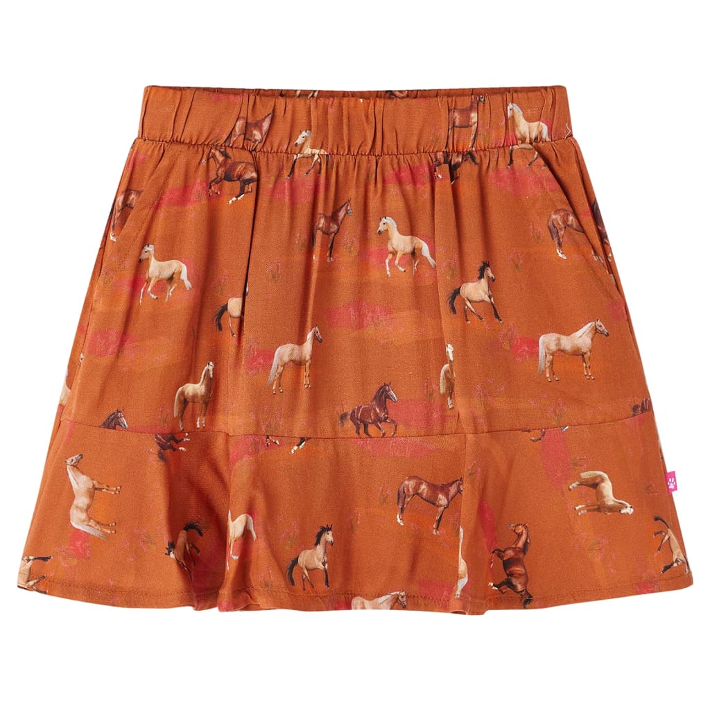 VidaXL Jupe enfant 128 couleur cognac