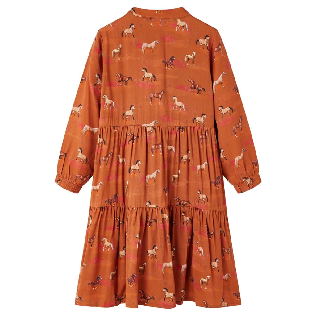 VidaXL Robe enfant 92 couleur cognac