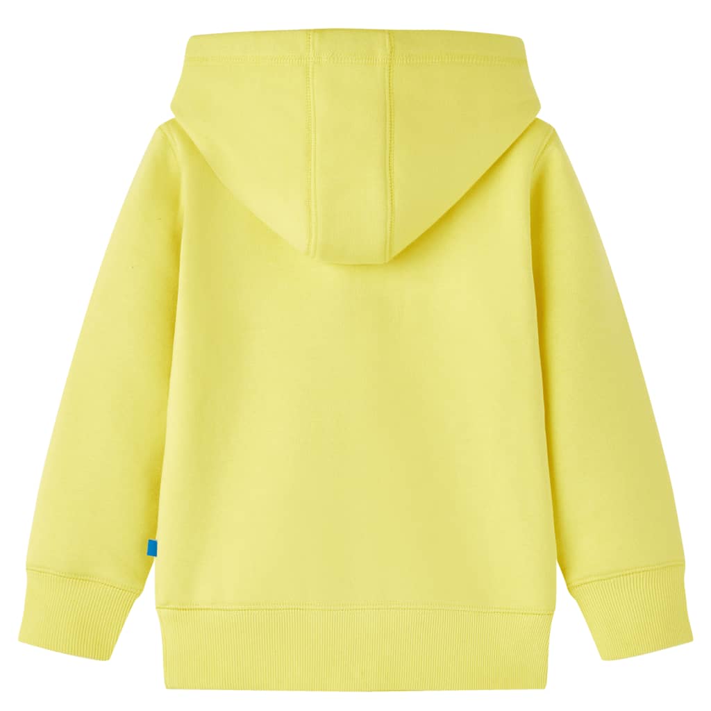 VidaXL Cardigan enfant avec capuche et fermeture éclair 104 jaune clair