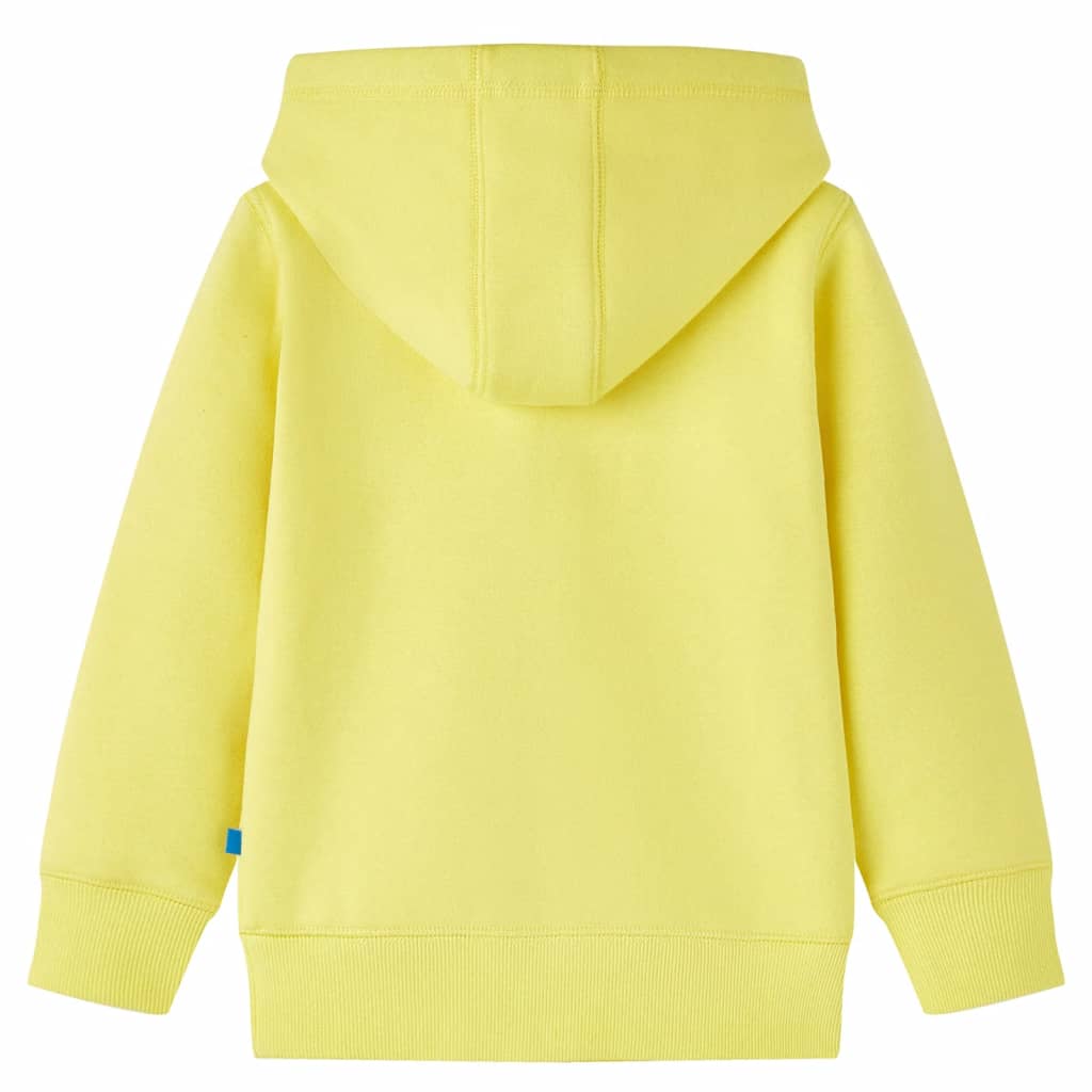 VidaXL Cardigan enfant avec capuche et fermeture éclair 116 jaune clair