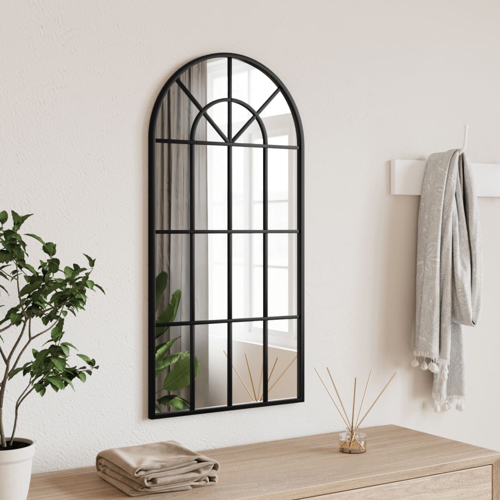 Vidaxx miroir mural arche 40x80 cm fer noir