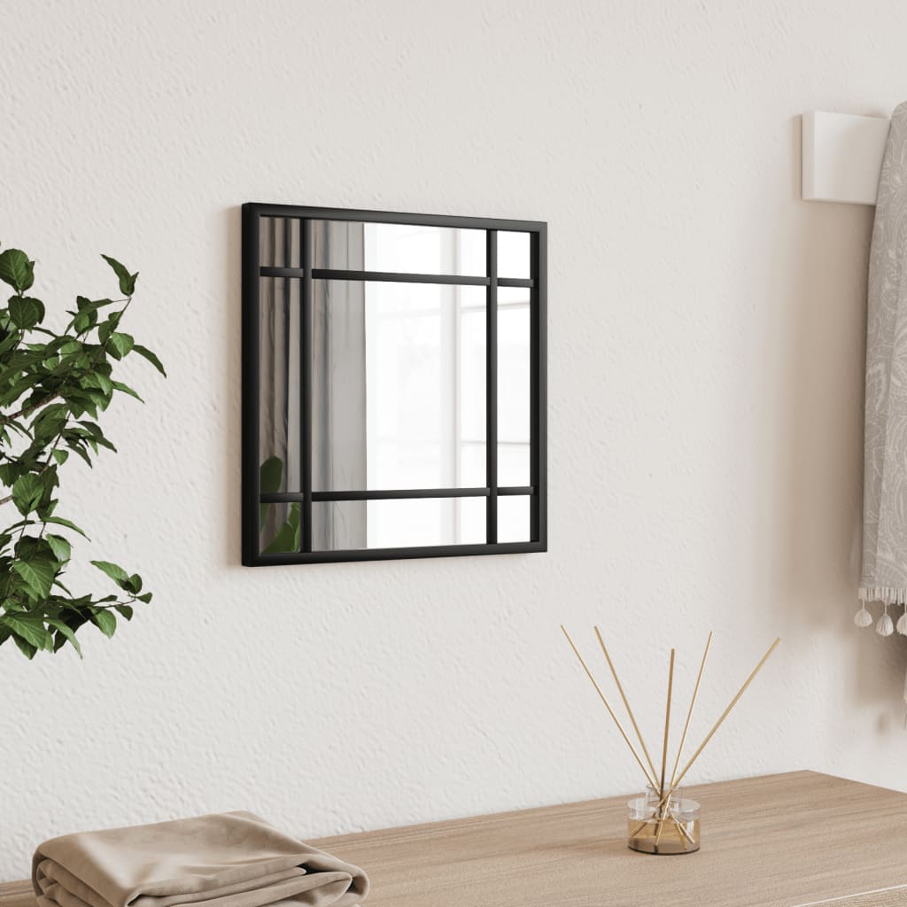 Vidaxx miroir mural carré 30x30 cm fer noir