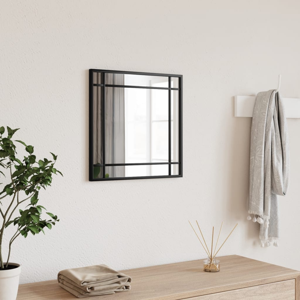 Vidaxx miroir mural carré 40x40 cm fer noir