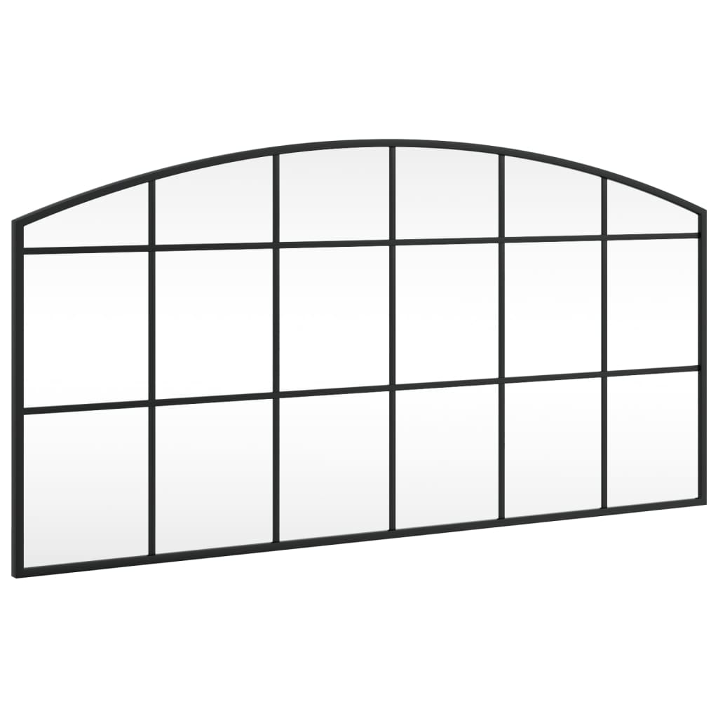 Vidaxx miroir mural arche 100x50 cm fer noir