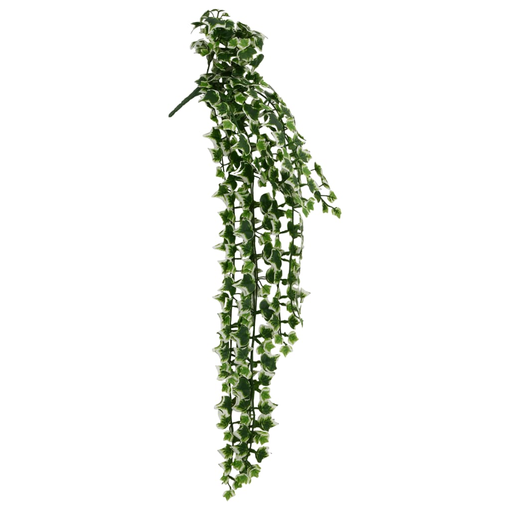 Vidaxx plantes artificielles suspendues 12 pcs 339 feuilles 90 cm vert et blanc