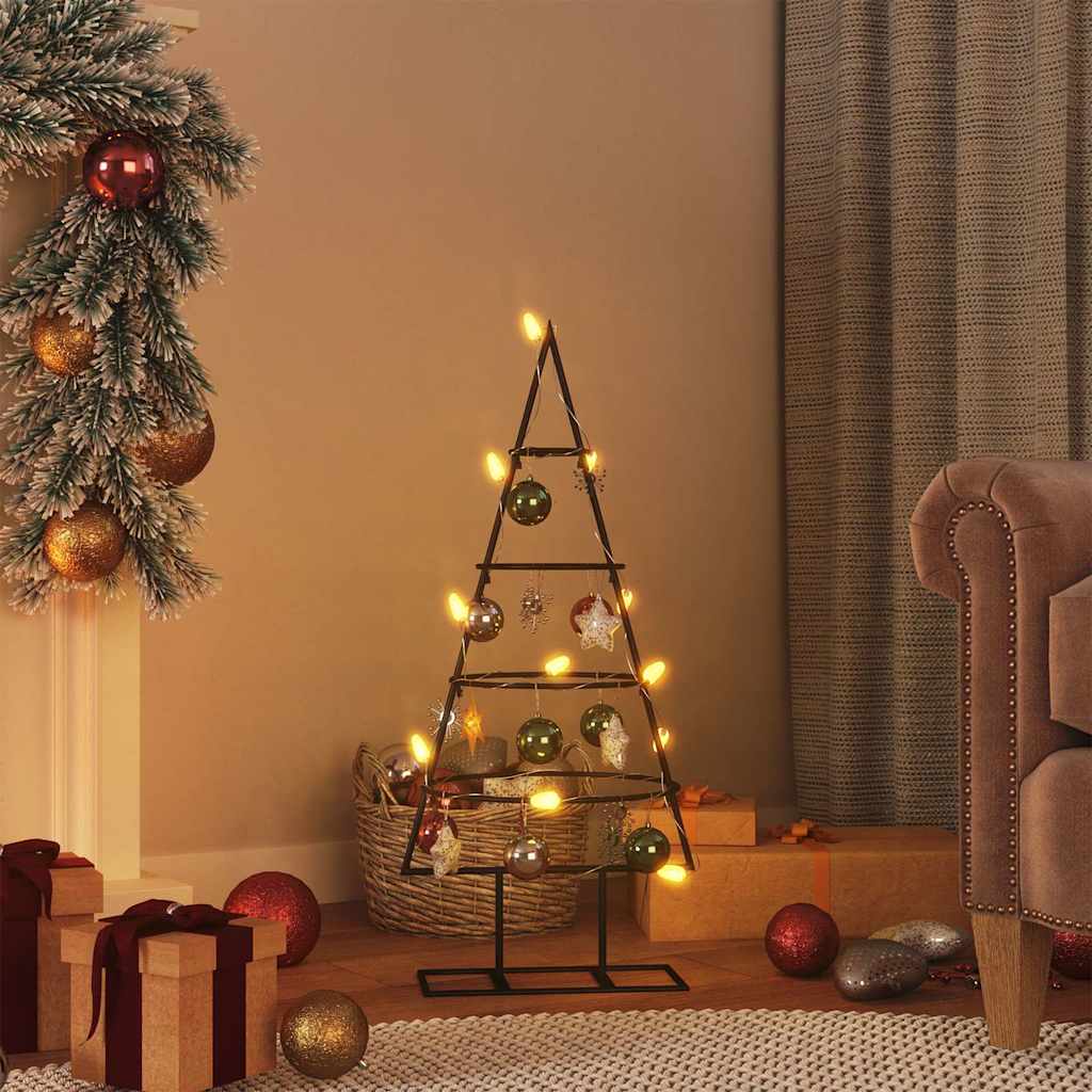 VidaXL décoration de Noël sapin de Noël 60 cm métal noir