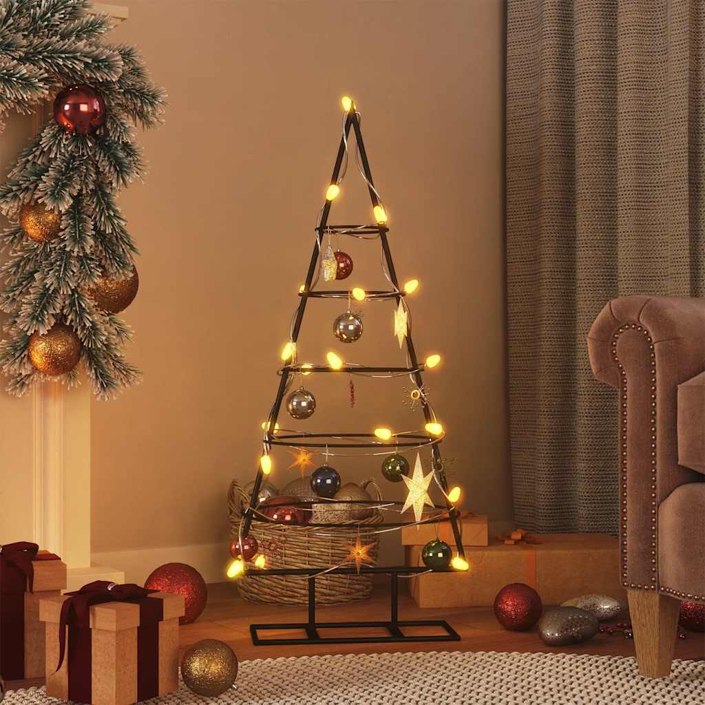 VidaXL décoration de Noël sapin de Noël 90 cm métal noir