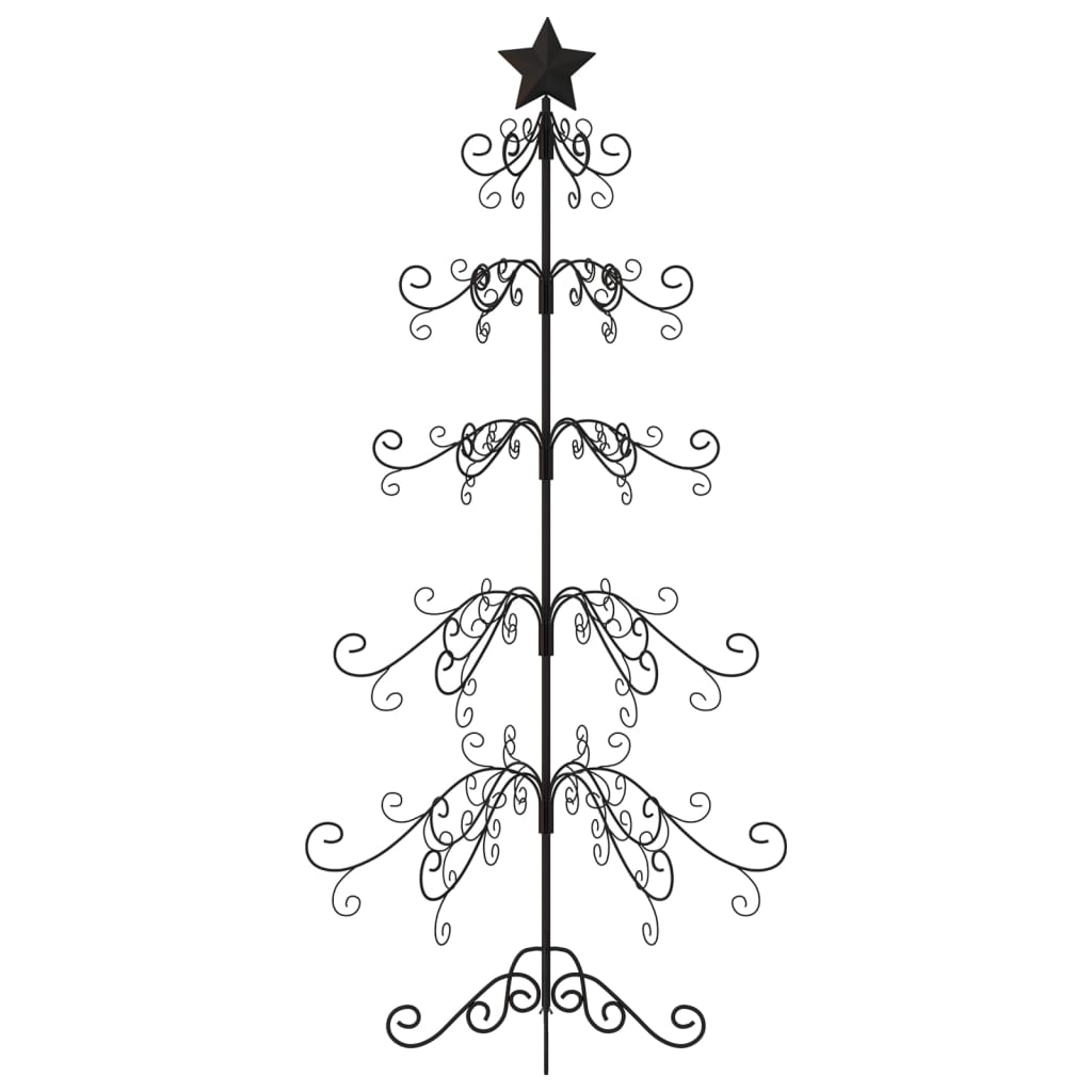 VidaXL décoration de Noël sapin de Noël 150 cm métal noir