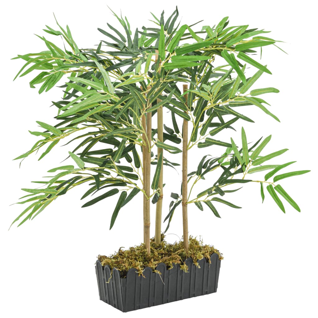 VidaXL plante artificielle bambou 368 feuilles 80 cm vert
