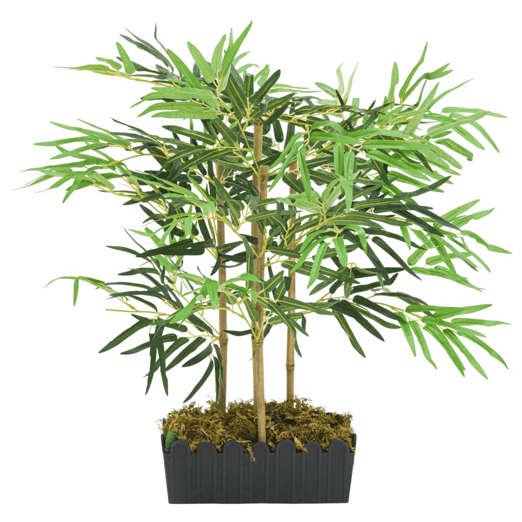 VidaXL plante artificielle bambou 368 feuilles 80 cm vert