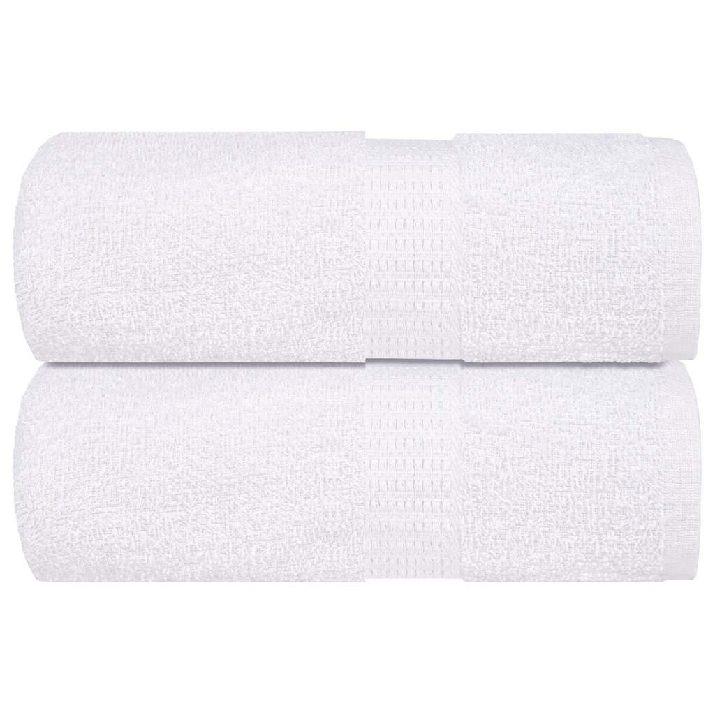VidaXL serviettes invités 2 pcs 30x50 cm 360 g m² 100% coton blanc