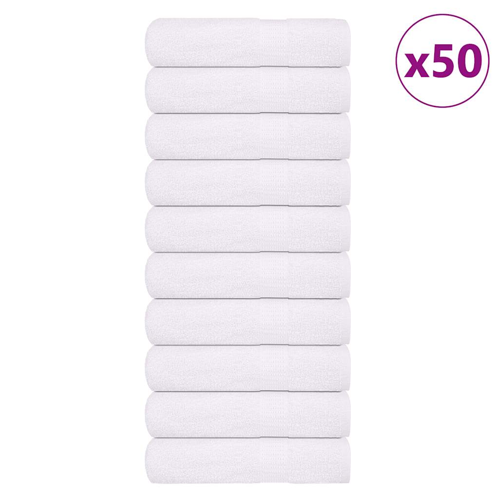 Vidaxx serviettes 50 pcs 50x100 cm 360 g m² 100% coton blanc