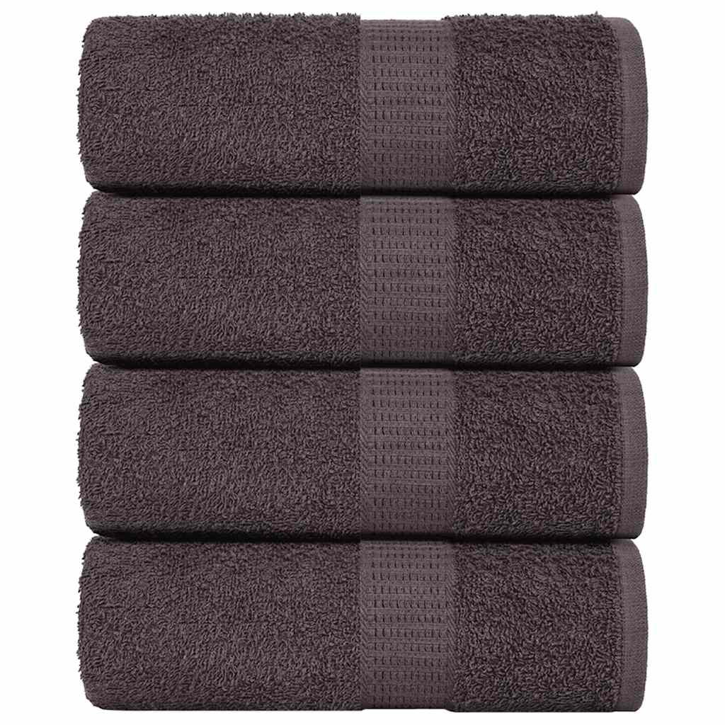 Vidaxx gants de toilette 4 pcs 15x21 cm 360 g m² 100% coton anthracite