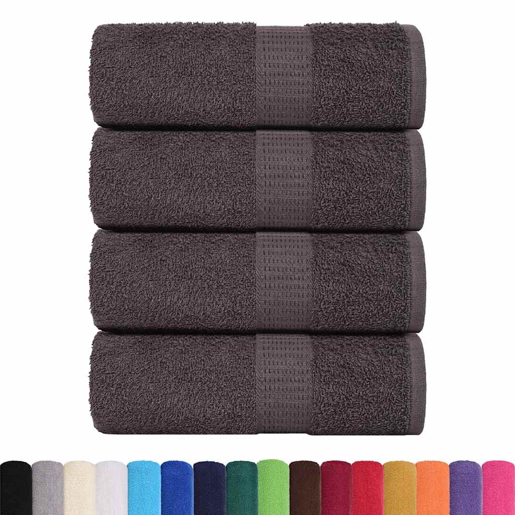 Vidaxx débarbouillettes 4 pièces grenouille anthracite 30x30 cm 100% coton