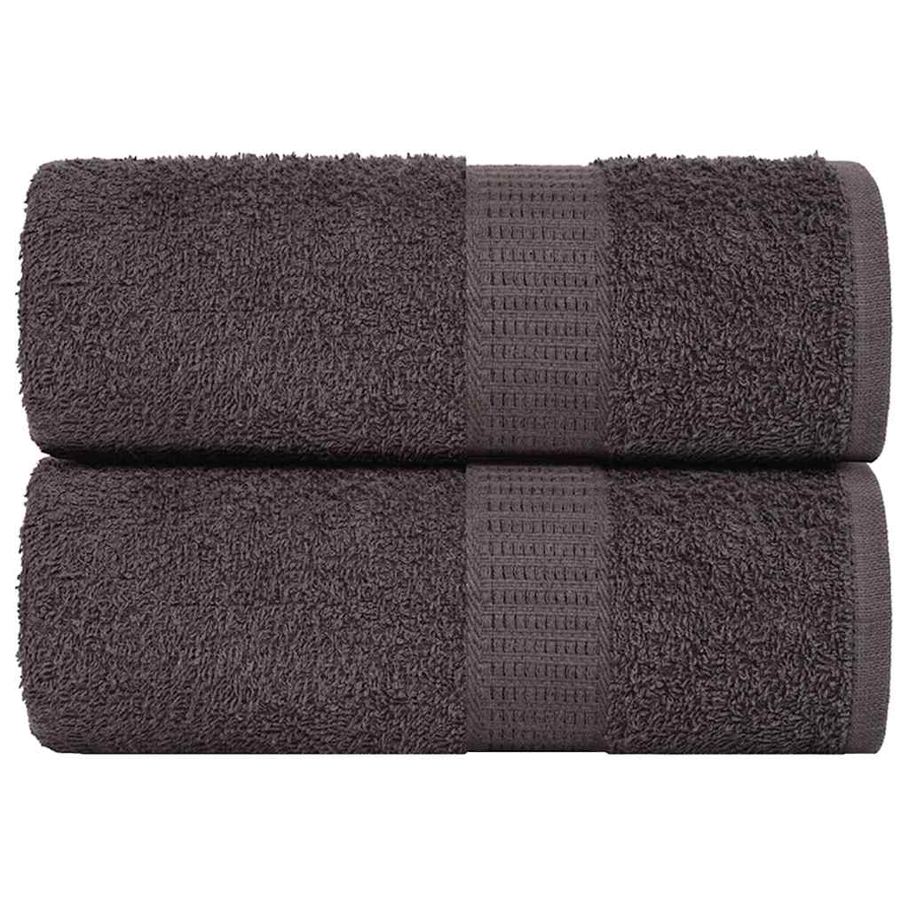 VidaXL serviettes invités 2 pcs 30x50cm 360g m² 100% coton anthracite