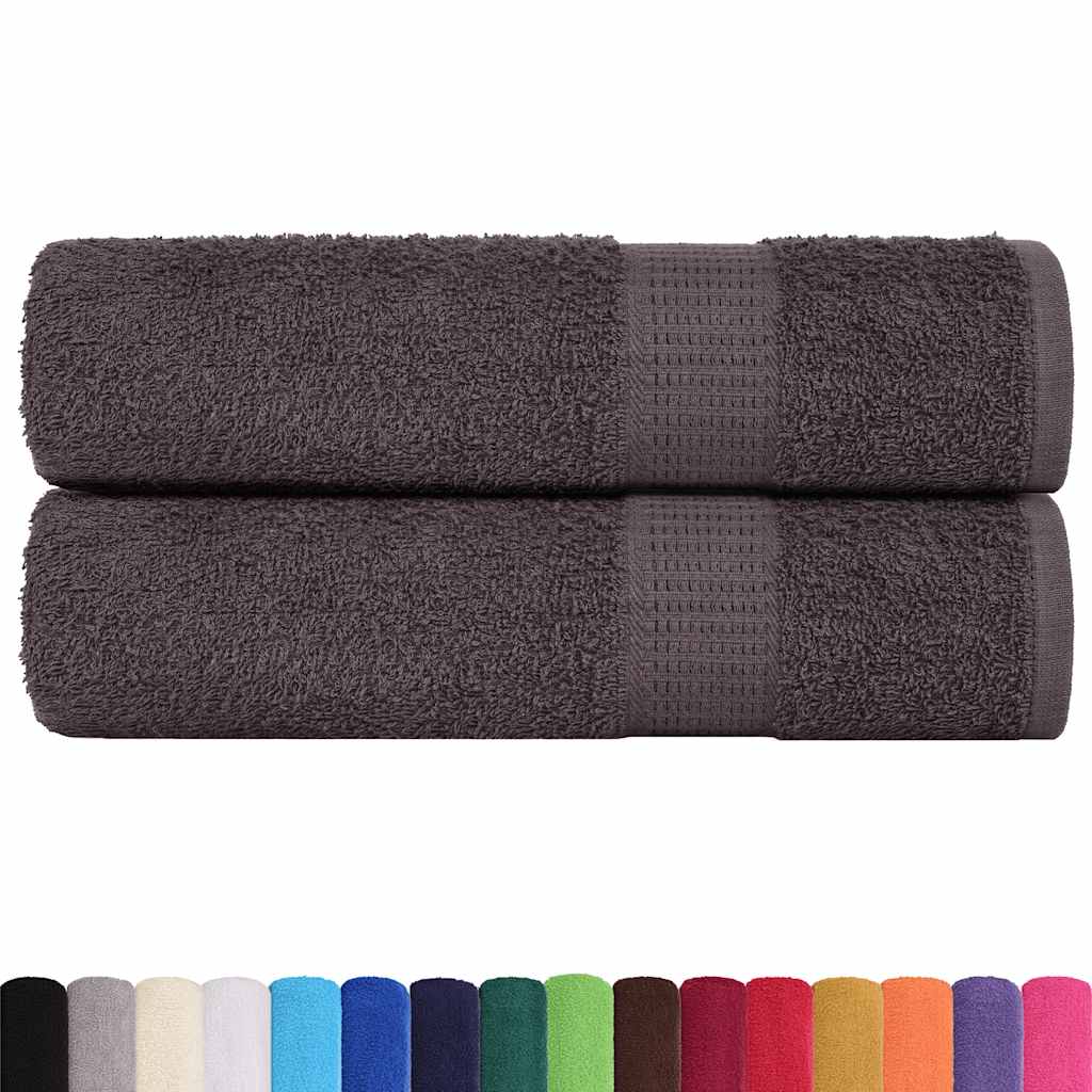 Vidaxx serviettes de douche 2 pcs 70x140 cm 360 g m² 100% coton anthracite