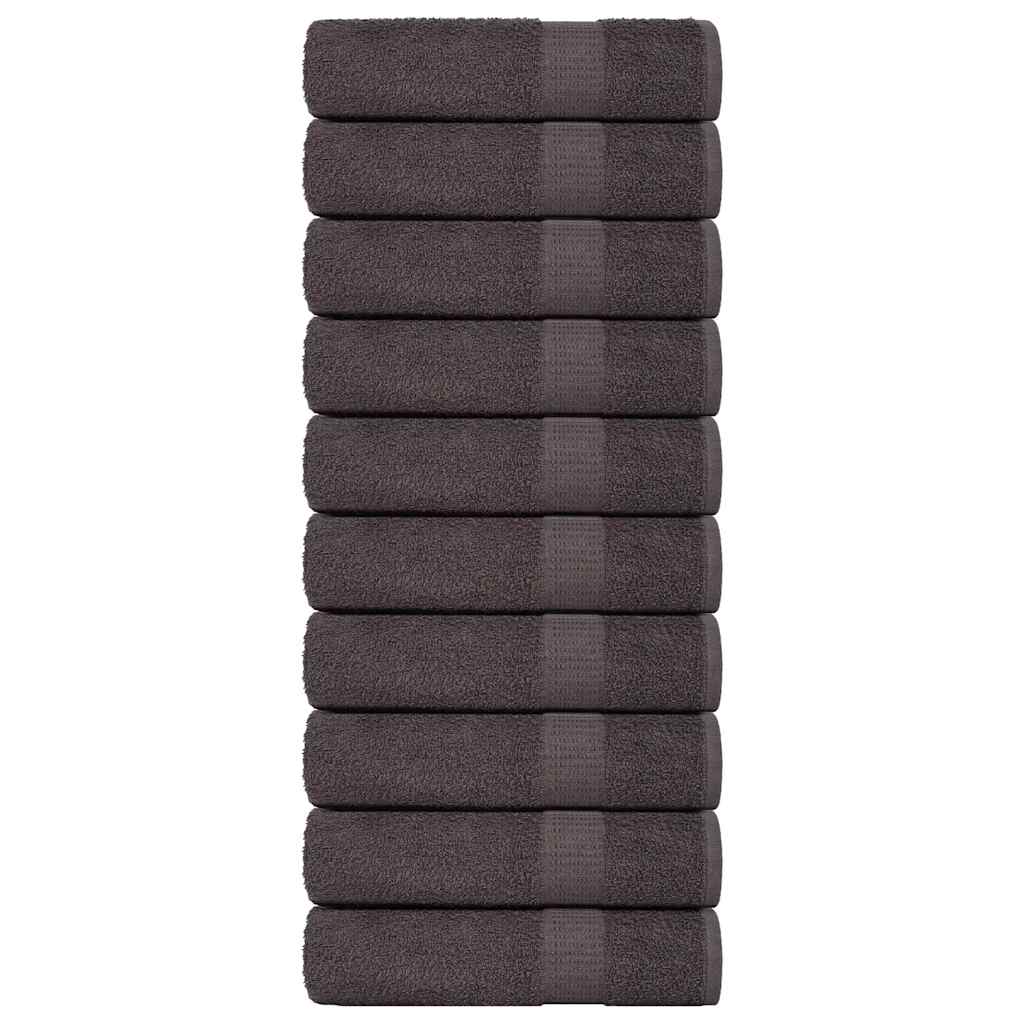 Vidaxx serviettes de douche 10 pièces 70x140 cm 360 g m² 100% coton anthracite