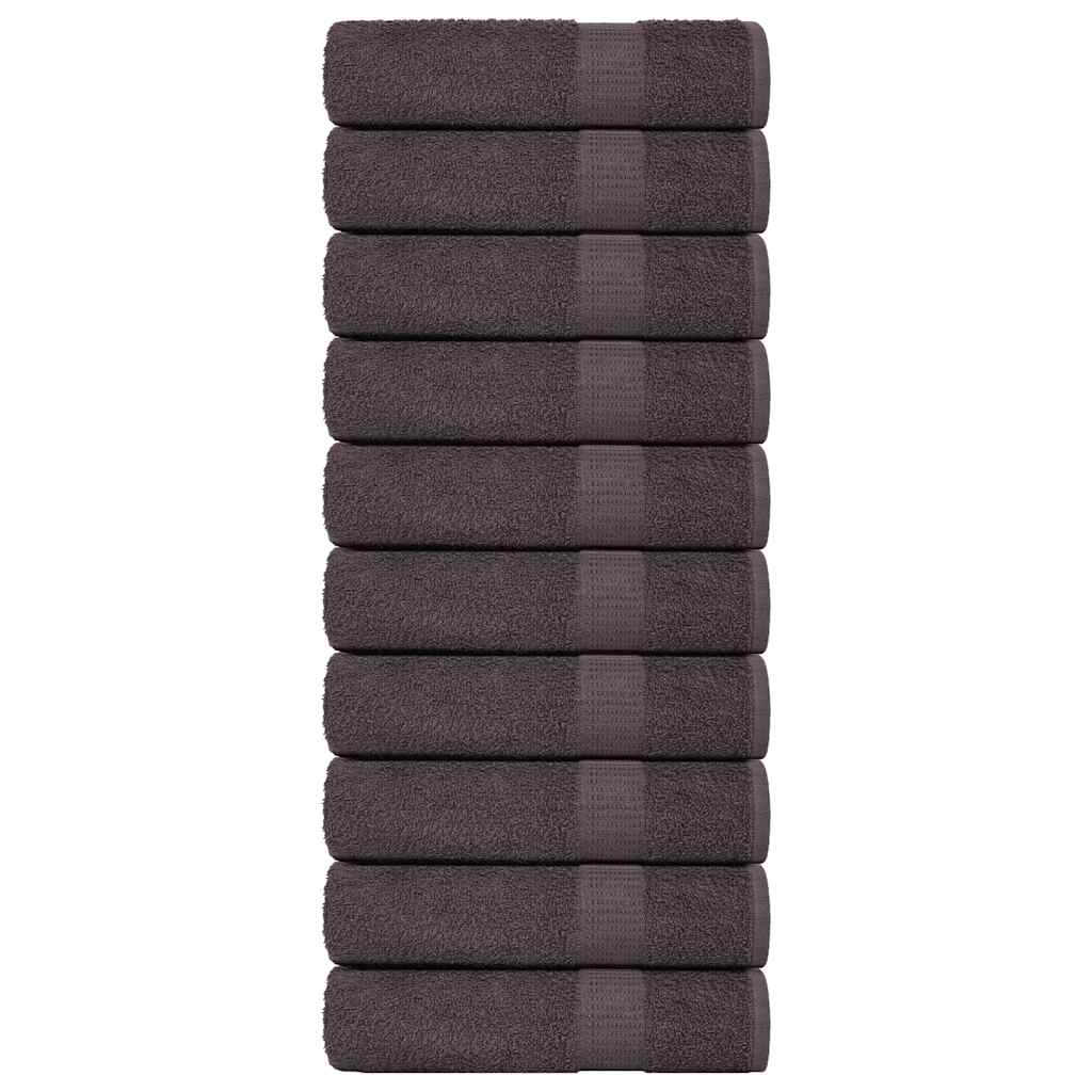 Vidaxx serviettes de bain 10 pièces 100x150 cm 360 g m² 100% coton anthracite