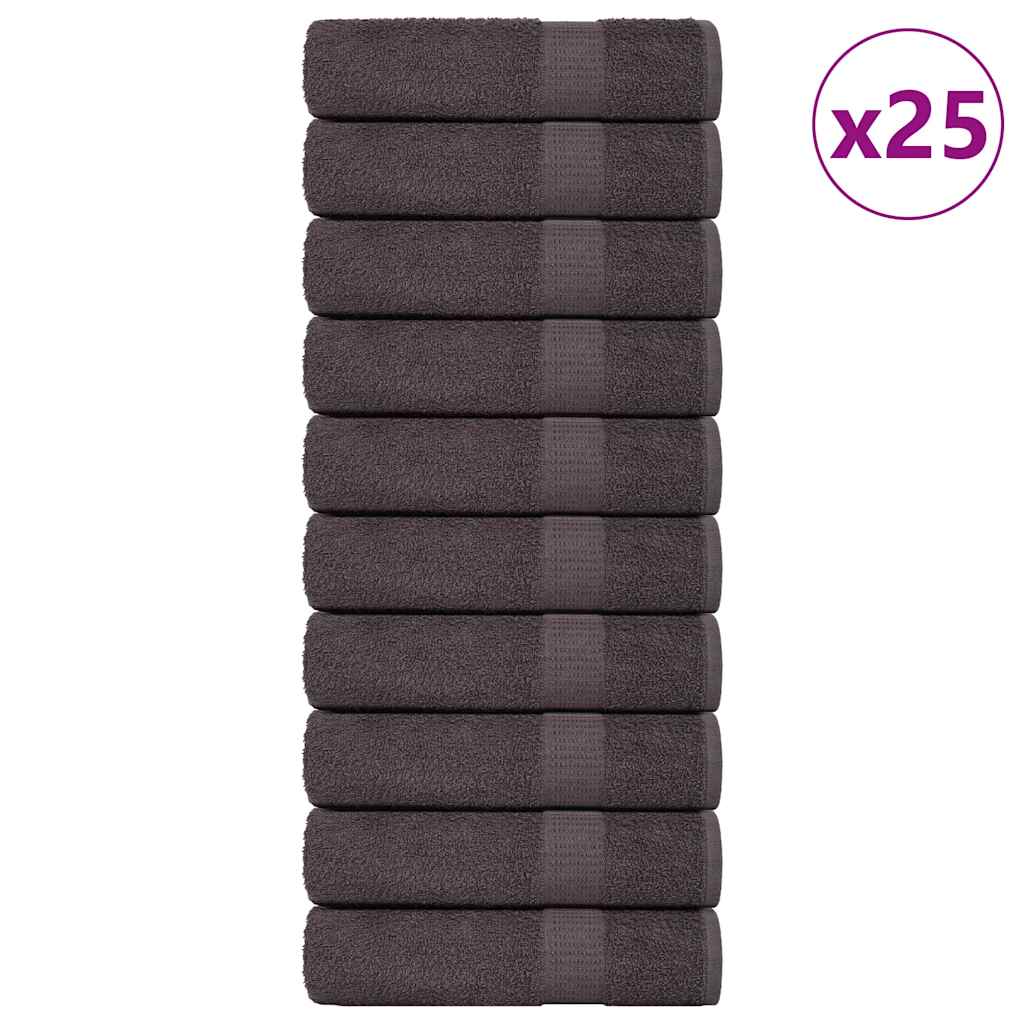 Vidaxx serviettes de bain 25 pièces 100x150 cm 360 g m² 100% coton anthracite