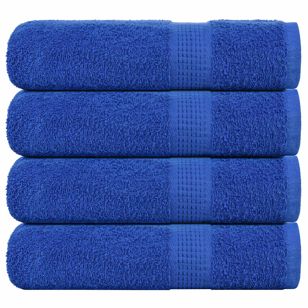 Vidaxx serviettes de douche 4 pcs 70x140 cm 360 g m² 100% coton bleu