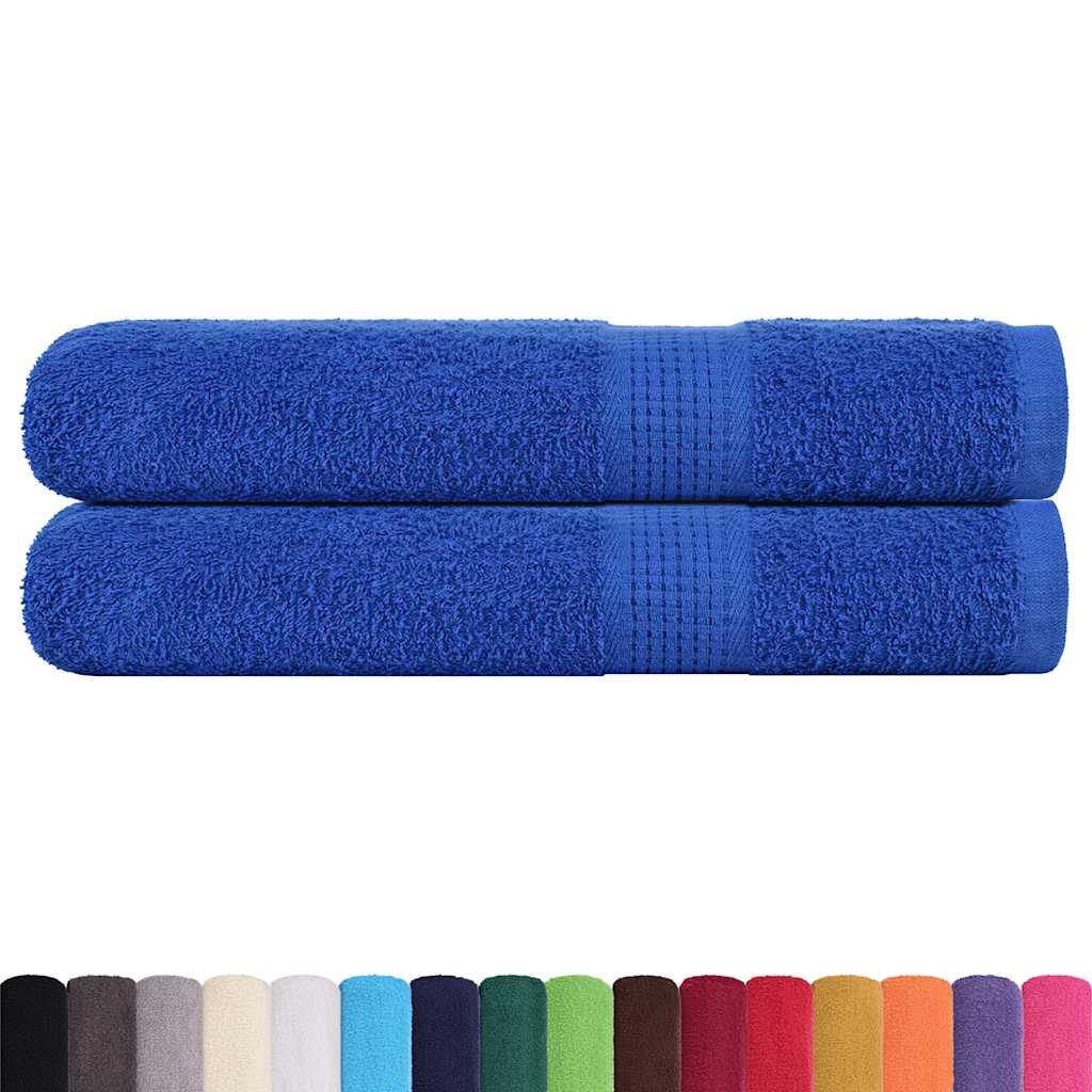 Vidaxx serviettes de sauna 2 pcs 80x200 cm 360 g m² 100% coton bleu